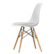 Vitra Eames Plastic Side Chair RE DSW Seat Upholstery in 85 Cotton White RE / Warm Grey Ivory Hopsak / Honey-Toned Ash — packshot, detail