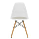Vitra Eames Plastic Side Chair RE DSW Seat Upholstery in 85 Cotton White RE / Warm Grey Ivory Hopsak / Honey-Toned Ash — packshot, detail