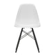 Vitra Eames Plastic Side Chair RE DSW in 85 Cotton White RE / Black Maple — packshot