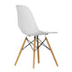 Vitra Eames Plastic Side Chair RE DSW in 85 Cotton White RE / Honey-Toned Ash — packshot, detail
