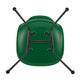 Vitra Eames Plastic Side Chair RE DSX in 17 Emerald RE / Basic Dark Powder Coated — packshot, detail