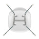 Vitra Eames Plastic Side Chair RE DSX in 85 Cotton White RE / Chrome — packshot, detail
