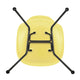 Vitra Eames Plastic Side Chair RE DSX in 92 Citron RE / Basic Dark Powder Coated — packshot, detail