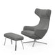 Vitra Grand Repos & Panchina in Cosy Pebble Grey, Chrome — packshot