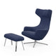 Vitra Grand Repos & Panchina in Credo Royal Blue, Chrome — packshot