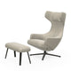 Vitra Grand Repos & Panchina in Leather Premium F Clay, Black — packshot