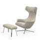 Vitra Grand Repos & Panchina in Leather Premium F Clay, Chrome — packshot