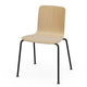 Vitra HAL Ply Tube Stackable in Natural Oak, basic dark base — packshot