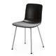Vitra HAL RE Tube Chair in Deep Black, chrome base — packshot