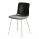 Vitra HAL RE Tube Chair in Deep Black, ivory base — packshot