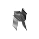 itra HAL RE Tube Chair with Armrests — stacking diagram, max. 6