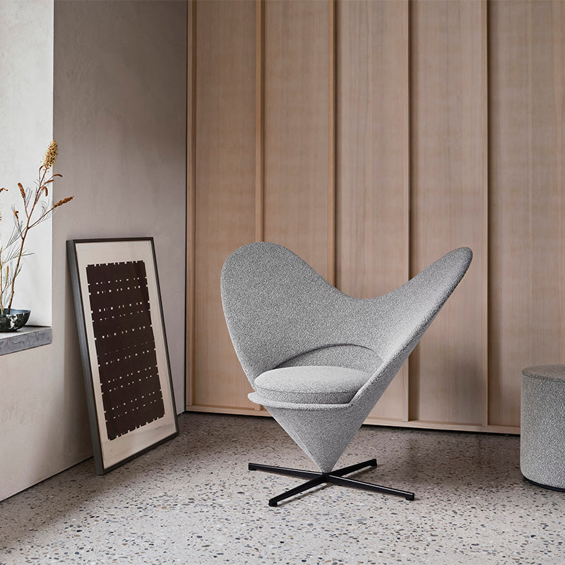 Vitra Heart Cone Chair in Cento Salt and Pepper — lifestyle view 2