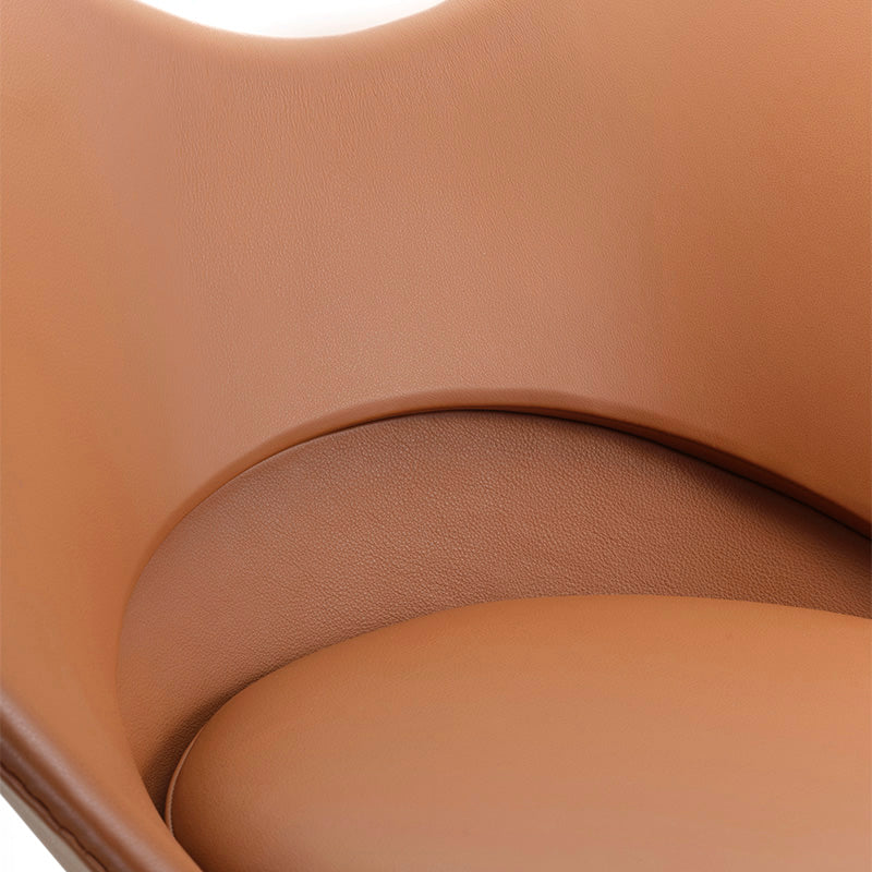 Vitra Heart Cone Chair in Leather Premium Cognac — leather detail 1