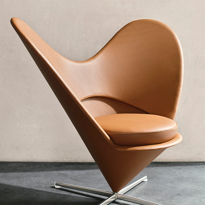 Vitra Heart Cone Chair in Leather Premium Cognac — lifestyle view 4