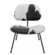 Vitra Eames Plywood Group LCM Calf's Skin Chair in Black Ash, Basic Dark — packshot, detail