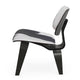 Vitra Eames Plywood Group LCW Calf's Skin Lounge Chair in Black Ash — packshot, detail