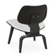 Vitra Eames Plywood Group LCW Calf's Skin Lounge Chair in Black Ash — packshot, detail