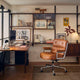 Vitra Eames ES 104 Lobby Chair in Leather Premium F Cognac — lifestyle, home office