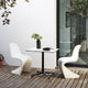 Vitra Bistro Table Outdoor Rectangular — lifestyle, outdoor, with Vitra Panton Chair