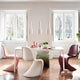 Vitra Plate Dining Table — lifestyle, dining room, with Vitra Panton Chair