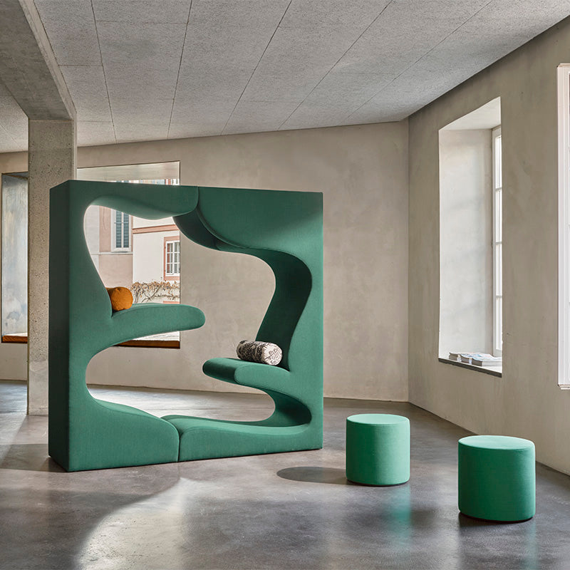 Vitra Living Tower with Visiona Stool — Verner Panton for Vitra, contract upholstery, view 1