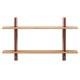 Vitra Rayonnage Mural Bookcase in Japanese Red / Natural Oak — packshot