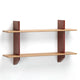Vitra Rayonnage Mural Bookcase in Japanese Red / Natural Oak — packshot, detail