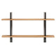 Vitra Rayonnage Mural Bookcase in Deep Black / Natural Oak — packshot