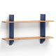Vitra Rayonnage Mural Bookcase in Prouvé Bleu Marcoule / Natural Oak — packshot, detail