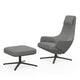 Vitra Repos Lounge Chair & Ottoman in Cosy Pebble Grey, Black — packshot