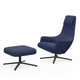 Vitra Repos Lounge Chair & Ottoman in Credo Royal Blue, Black — packshot