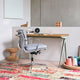 Vitra Eames EA 231 Soft Pad Chair in Fabric, Polished base — lifestyle