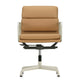 Vitra Eames EA 231 Soft Pad Chair in Leather, Chalk White base — packshot