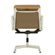 Vitra Eames EA 231 Soft Pad Chair in Leather, Chalk White base — packshot, detail