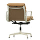 Vitra Eames EA 231 Soft Pad Chair in Leather, Chalk White base — packshot, detail
