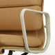 Vitra Eames EA 231 Soft Pad Chair in Leather, Chalk White base — packshot, detail