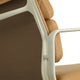 Vitra Eames EA 231 Soft Pad Chair in Leather, Chalk White base — packshot, detail