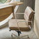 Vitra Eames EA 231 Soft Pad Chair in Leather, Chalk White base — lifestyle