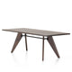 Vitra S.A.M. Bois Dining Table in Dark Oak — packshot