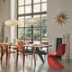 Vitra Turbine Wall Clock — lifestyle, with SAM Standard Table and Panton Chair