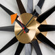 Vitra Sunburst Wall Clock in Black and Brass — packshot, detail
