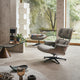 Vitra Eames Lounge Chair and Ottoman in Walnut Dark — lifestyle