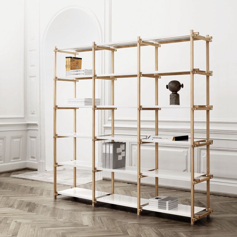 Hay Woody High Shelves Natural Wood/White Shelves – Innes