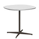 Fritz Hansen Supercircular Dining Table A602 in Fenix Laminate White, Black Base — packshot