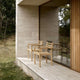 Carl Hansen AH502 Outdoor Dining Chair with Armrests in teak — lifestyle