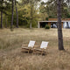 Carl Hansen AH603 Outdoor Deck Chair in teak — lifestyle, with cushions
