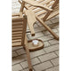 Carl Hansen AH603 Outdoor Deck Chair in teak — lifestyle, detail