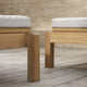 Carl Hansen AH604 Outdoor Sun Lounger in teak — lifestyle, with cushions