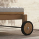 Carl Hansen AH604 Outdoor Sun Lounger in teak — lifestyle, with cushions