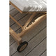 Carl Hansen AH604 Outdoor Sun Lounger in teak — lifestyle, with cushions
